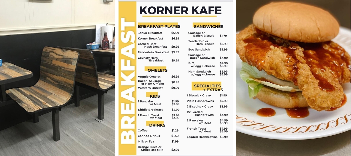 Korner Kafe (Cafe) Menu
